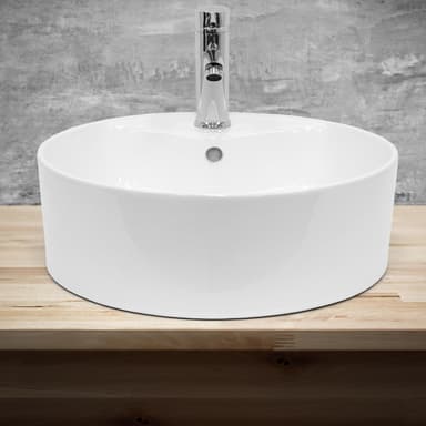ECD Germany diskho 460 x 460 x 155 mm - tillverkad av keramik vit