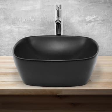 ECD Germany tvättställ - 405 x 405 x 140 mm - tillverkat av keramik - vit