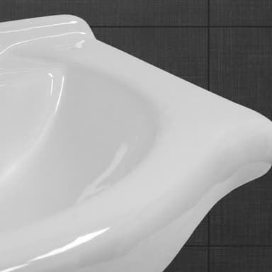 ML Design keramisk diskbänk vit 86x21,5x51,5 cm, inbyggnadsdiskbänk