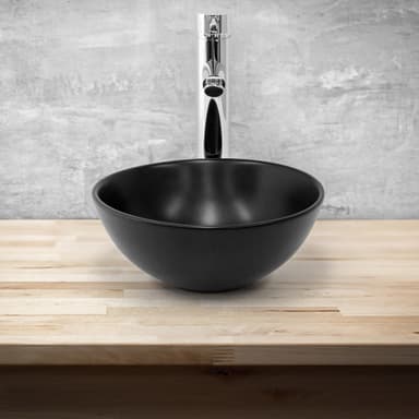 ML-Design keramiskt tvättställ i vitt blankt, Ø 28x11,6 cm, runt