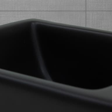 ML-Design tvättställ i keramik svart matt, 35,5x20,5x12,5 cm, rektangulärt
