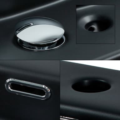 ML design | Design diskho badrum 600x365 mm fyrkant, svart matt