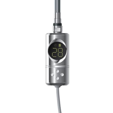 ML-Design Värmeelement 900W krom med termostat och LCD-display