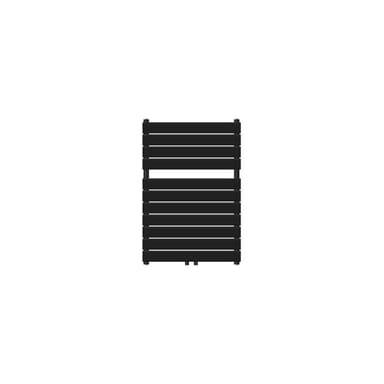 Badrumsradiator central anslutning 600x800 mm svart matt LuxeBath