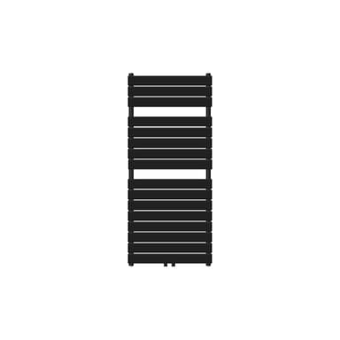 Badrumsradiator central anslutning 600x1200 mm svart matt LuxeBath