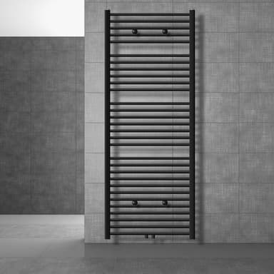 Badrumsradiator Sahara 750x1800 mm svart matt LuxeBath