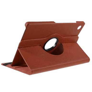 SKALO Samsung Tab A9+ 360 Litchi Fodral - Brun