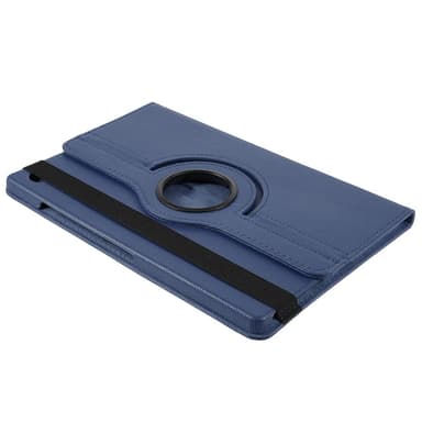 SKALO Samsung Tab A9+ 360 Litchi Fodral - Mörkblå