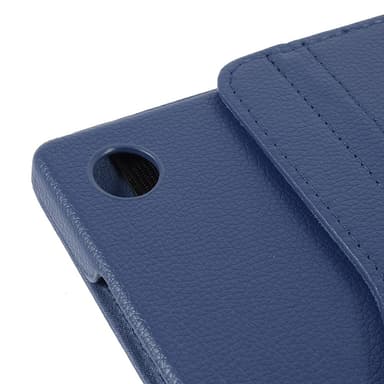 SKALO Samsung Tab A9+ 360 Litchi Fodral - Mörkblå