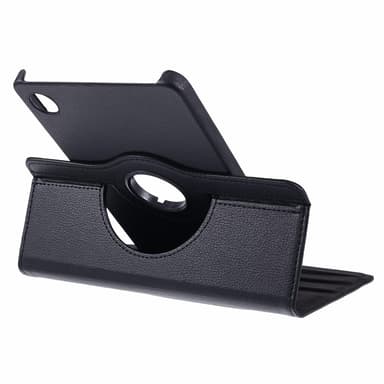 SKALO Samsung Tab A9 360 Litchi Fodral - Svart