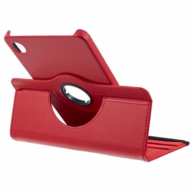 SKALO Samsung Tab A9 360 Litchi Fodral - Röd