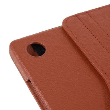 SKALO Samsung Tab A9+ 360 Litchi Fodral - Brun