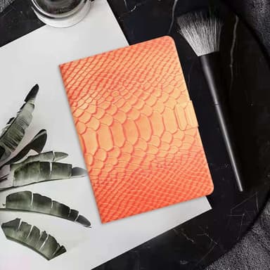 SKALO Samsung Tab A9 Krokodil PU-Läder Fodral - Orange