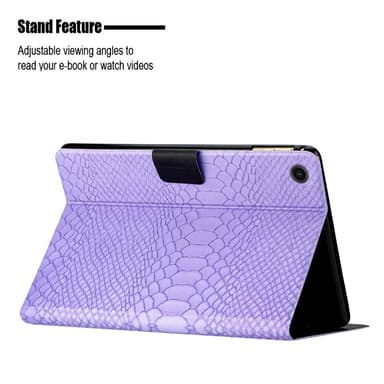 SKALO Samsung Tab A9 Krokodil PU-Läder Fodral - Lila