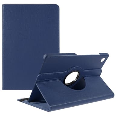 SKALO Samsung Tab A9+ 360 Litchi Fodral - Mörkblå