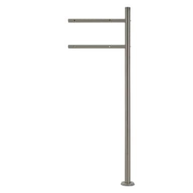 Brevlåda 37x36,5x11 cm antracit/svart marmorlook stål ML-Design