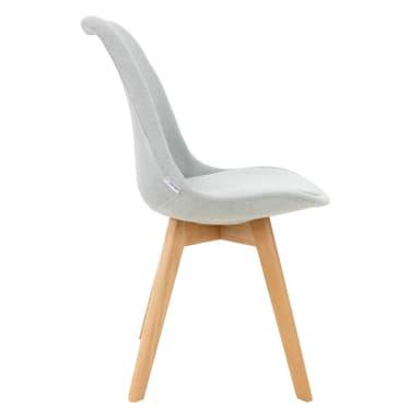 ML-Design 4 matstolar med ryggstöd, grå
