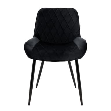 ML-Design uppsättning med 4 matstolar - svart - retrostil