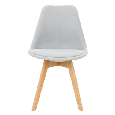 ML-Design 4 matstolar med ryggstöd, grå