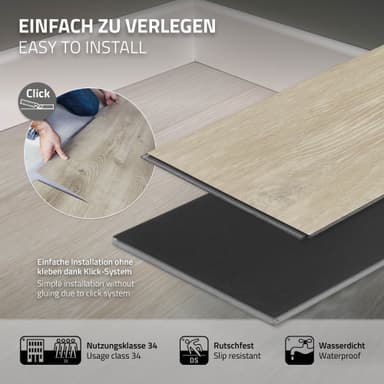 3 m² Click vinylgolv ek 4,2 mm brunt PVC-laminat
