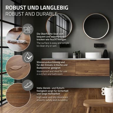6 m² Click vinylgolv ek 4,2 mm brunt PVC-laminat