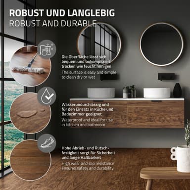 3 m² Klickvinylgolv akacia 4,2 mm brunt PVC-laminat