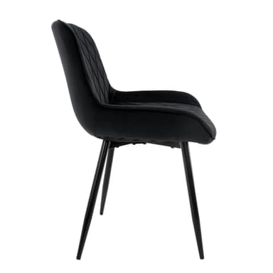 ML-Design uppsättning med 4 matstolar - svart - retrostil