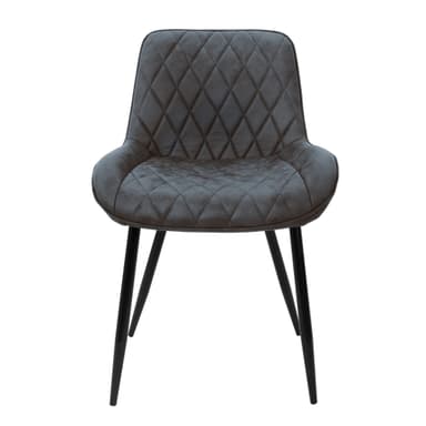 ML-Design 4 matstolar, med rygg och armstöd, antracit