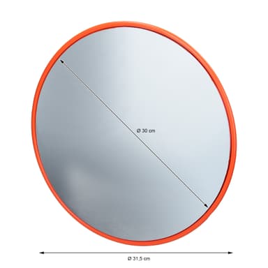 ECD Germany Trafikspegel ø 30 cm med vridbart fäste, röd