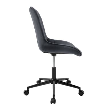 Kontorsstol grå med sammetsklädsel och metallram ML design