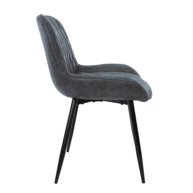 ML-Design 4 matstolar, med rygg och armstöd, antracit