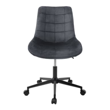 Kontorsstol grå med sammetsklädsel och metallram ML design