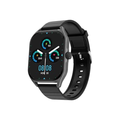 Smart klocka med puls, sömnmonitor, sportlägen, IP68 Svart