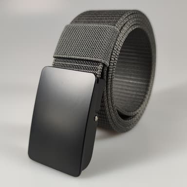 Casual Herrbälten Metallspänne Stickad midjeband 2-pack Svart+grå M