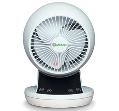 MeacoFan 360 fläkt. Energieffektiv. Quiet Mark-certifierad. Liten och praktisk. Perfekt på arbetsplatsen.