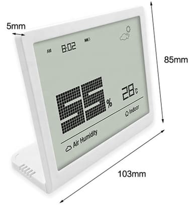 Arida CH908 Hygrometer Väderstation Hvit