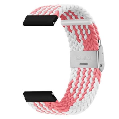 Flätat klockarmband Garmin Forerunner 245 Music - Rosa/vit