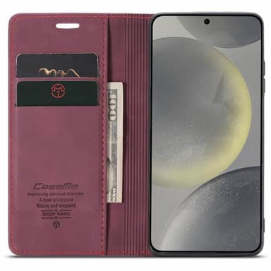 CaseMe Smart Magnet FlipCase Samsung Galaxy S24 Plus - Vinröd