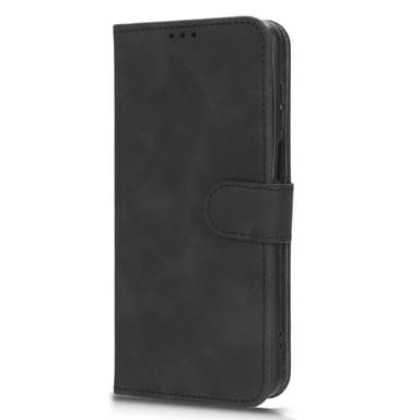 SKALO Motorola Moto G53 5G Matt PU-Läder Plånboksfodral - Svart