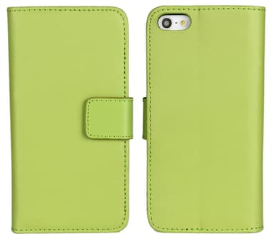 SKALO iPhone 5/5S/SE(1:a gen) Plånboksfodral Äkta Skinn - Svart