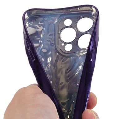 Till iPhone 15 Pro TPU-skal Elektropläterad Rynkad - Lila