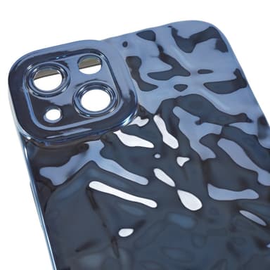Till iPhone 15 Plus TPU-skal Elektropläterad Rynkad - Blå