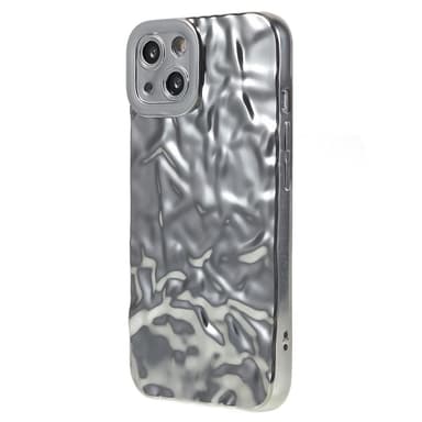 Till iPhone 15 TPU-skal Elektropläterad Rynkad - Silver