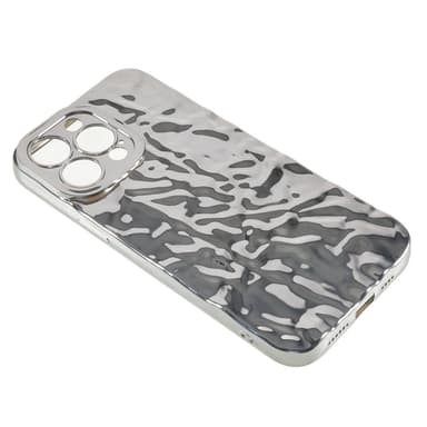 Till iPhone 15 Pro Max TPU-skal Elektropläterad Rynkad - Silver
