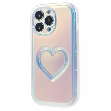 För iPhone 15 Pro Fodral Skal TPU 3D Heart Shape - Flerfärgad