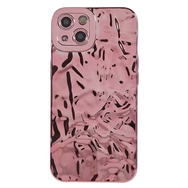 Till iPhone 15 TPU-skal Elektropläterad Rynkad - Rosa