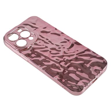 Till iPhone 15 Pro TPU-skal Elektropläterad Rynkad - Rosa