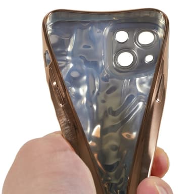Till iPhone 15 TPU-skal Elektropläterad Rynkad - Guld