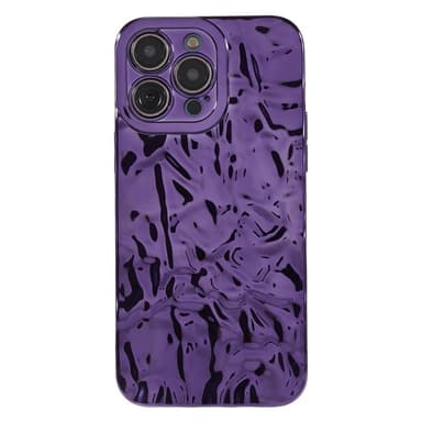 Till iPhone 15 Pro TPU-skal Elektropläterad Rynkad - Lila