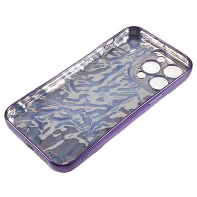 Till iPhone 15 Pro TPU-skal Elektropläterad Rynkad - Lila